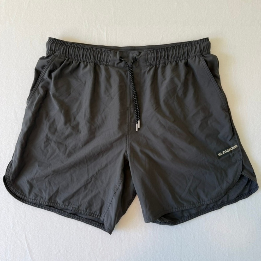 Legends Luca 7" Inseam Athletic Shorts Mens XL Black Unlined Performance